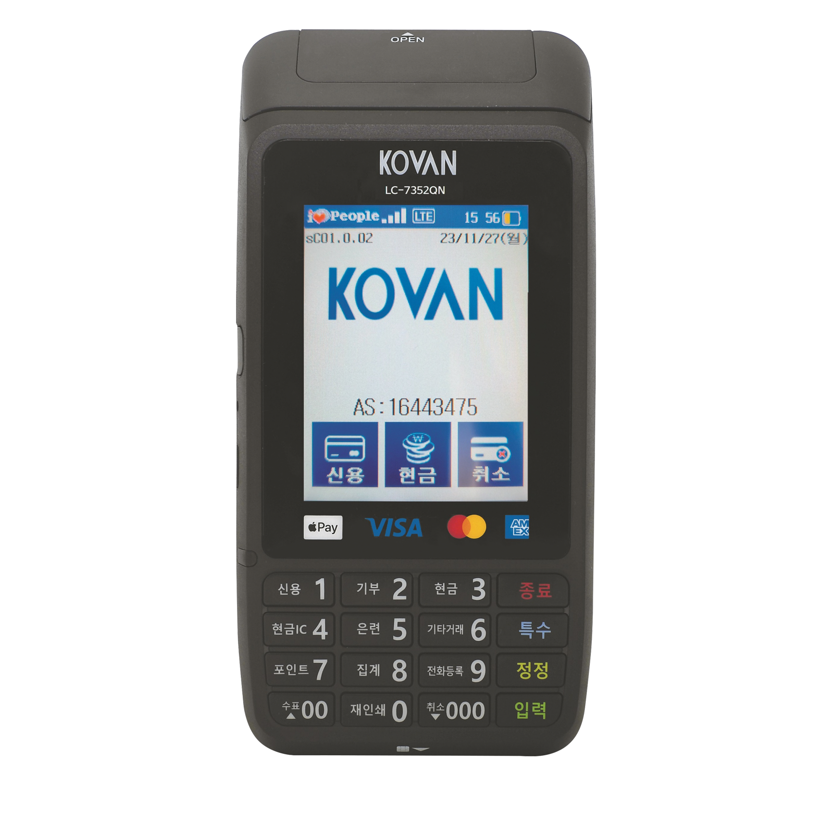 [코밴] 무선 카드단말기 LC-7351QN / LC-7352QN (통신사 LGT)