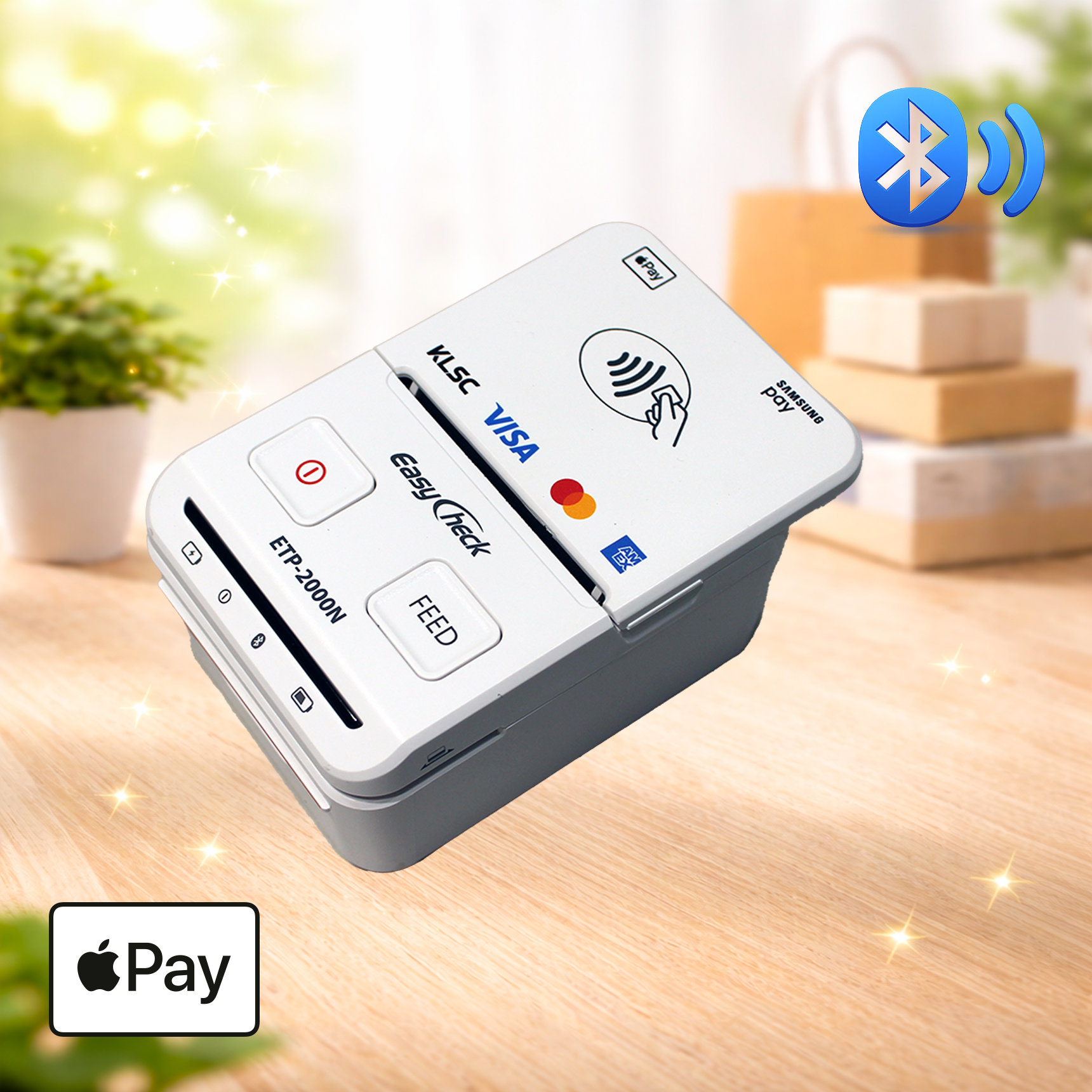 ETP-2000N 스마트폰 카드단말기 블루투스 단말기 프린터 애플 삼성 카카오페이 KICC 이지체크