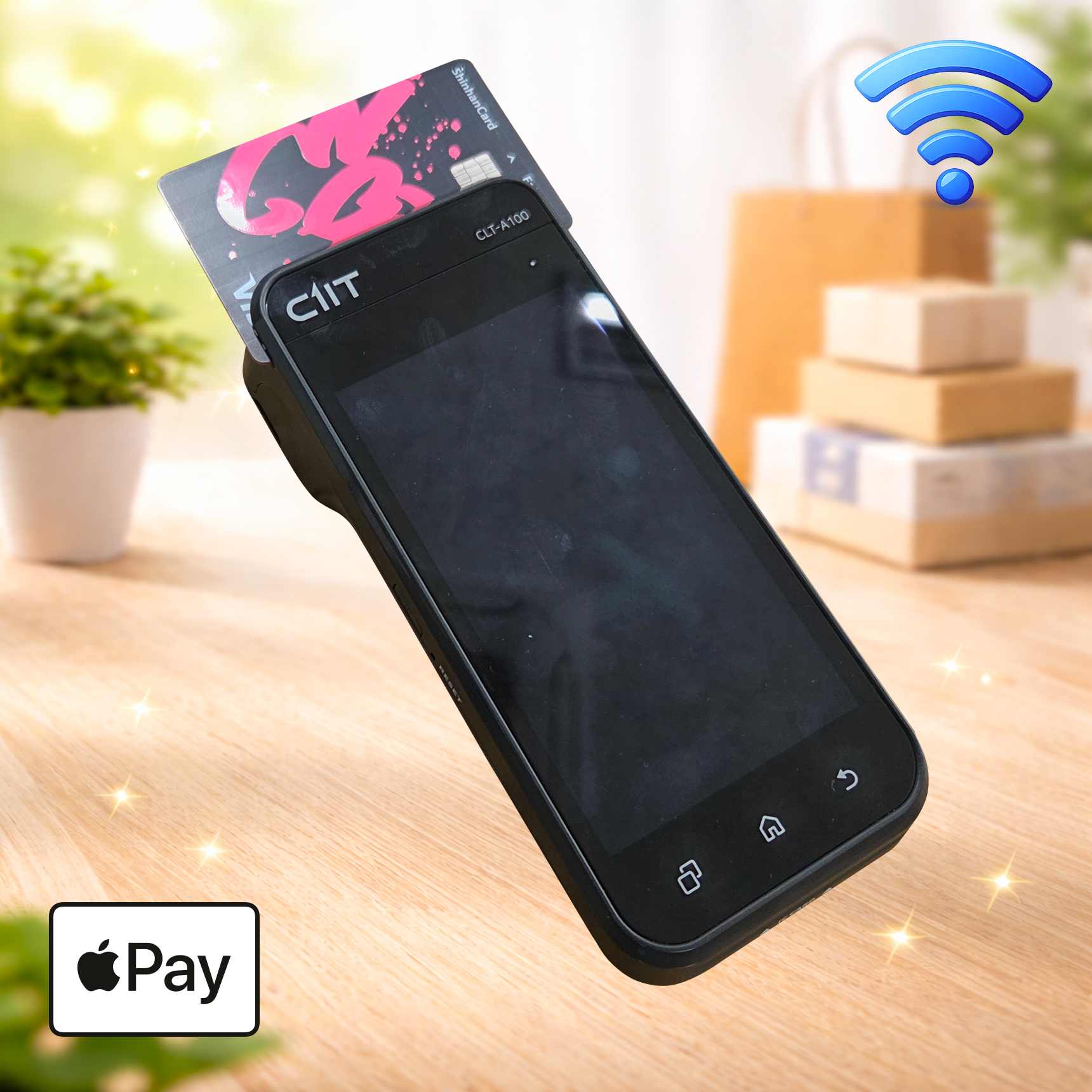 LC-A100(W) 무선카드단말기 WiFi 핫스팟 삼성 애플 제로 카카오페이 KOVAN 코밴