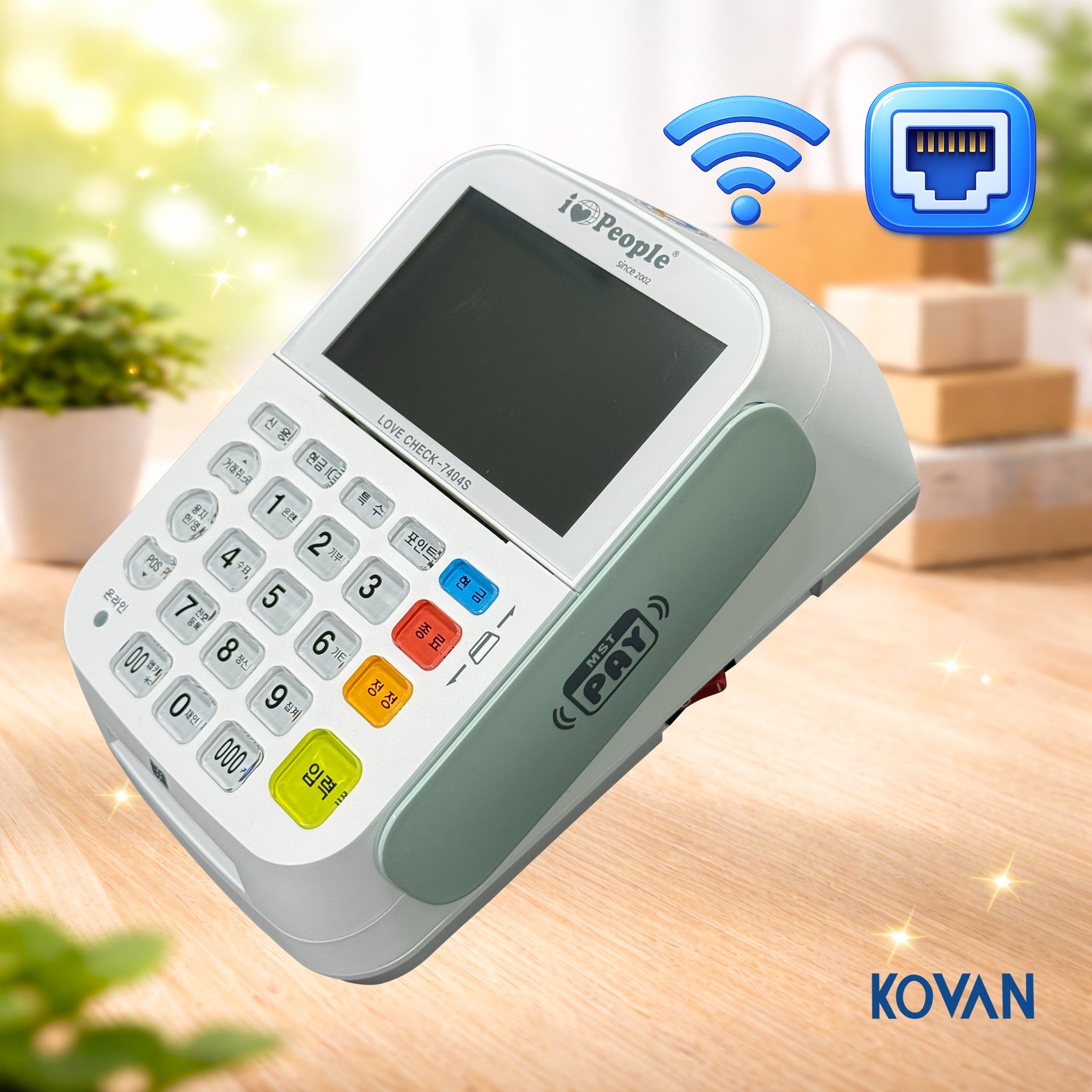 LC-7404S 유선카드단말기 + LC-7401P6 서명패드 (2인치)  KOVAN 코밴