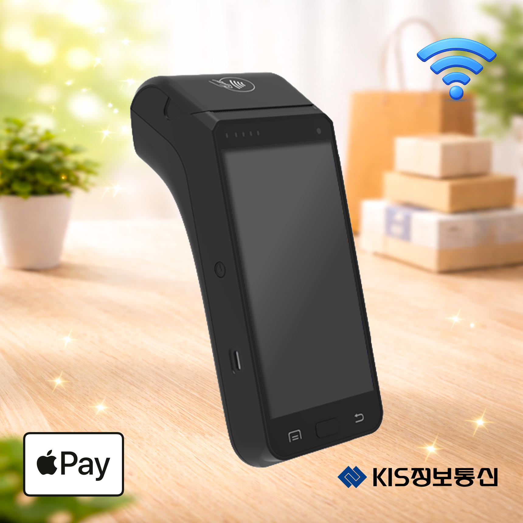 KIS-K9 무선카드단말기 Wi-Fi 핫스팟 삼성 애플 제로 카카오페이 KIS정보통신 오늘얼마